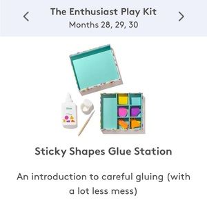 LOVEVERY Sticky Shapes and Glue Station NEW